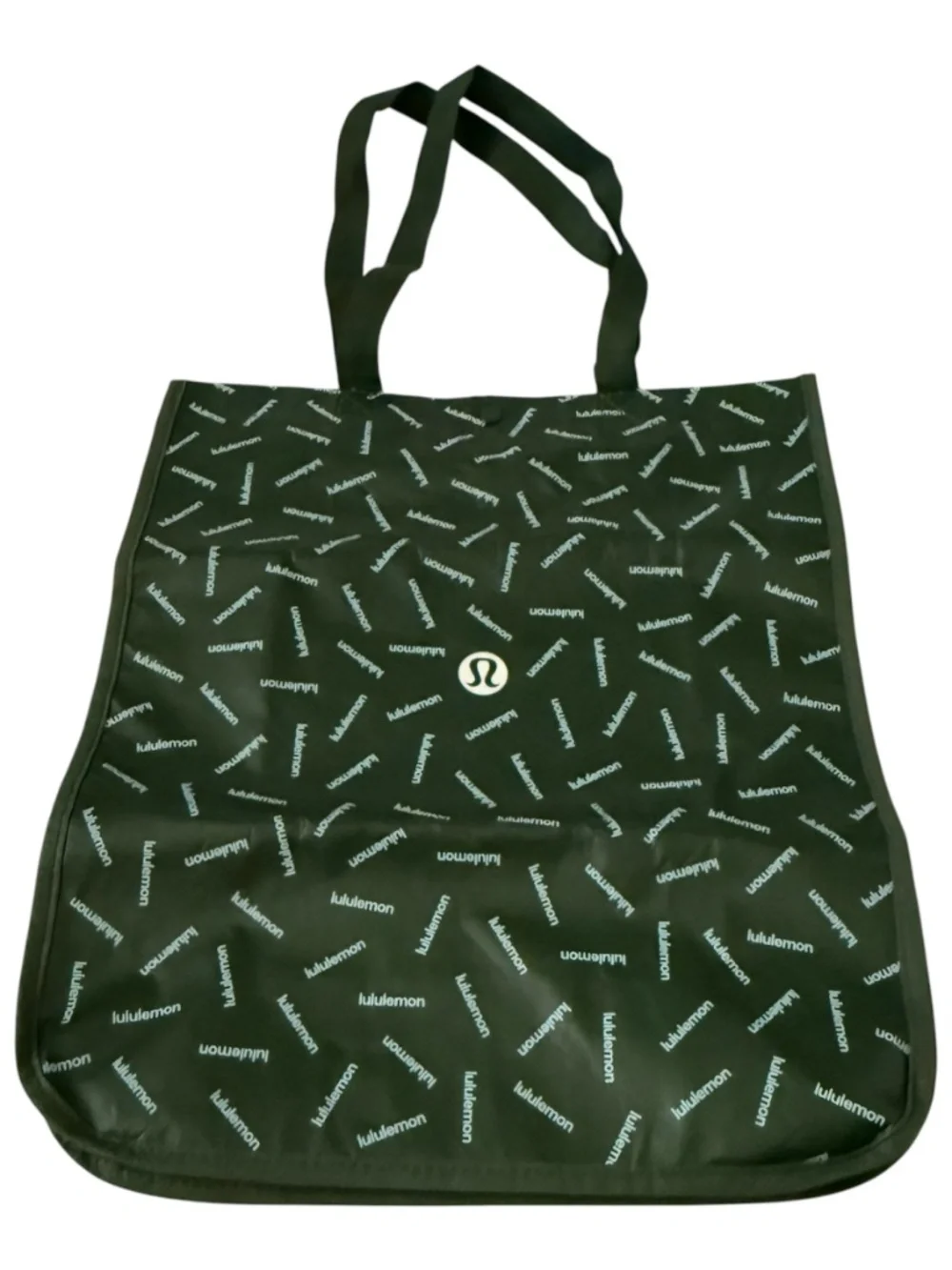green lululemon shopping bag Lululemon Reusable Large Green Logo Shopping Tote